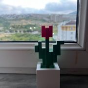 Minecraft Temalı Çiçek Saksısı resmi