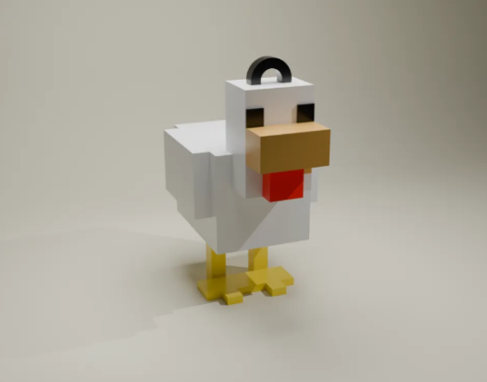 Minecraft Temalı Tavuk Anahtarlık resmi