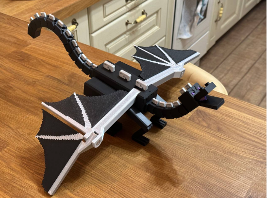 Minecraft Temalı Ender Dragon Figürü resmi