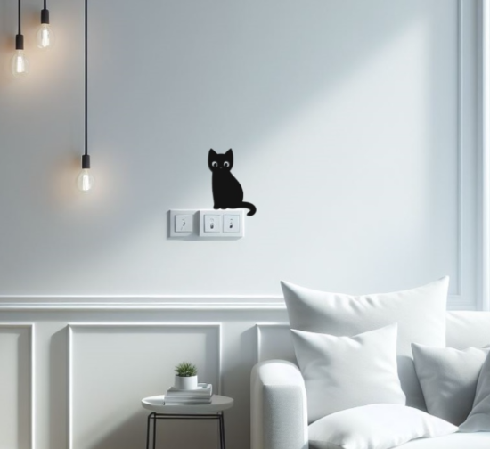 Kedili Duvar Dekoru resmi